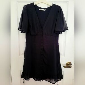 Abercrombie and Fitch button up black dress